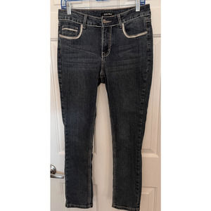 Roz & Ali‎ Demin Jeans Embroidered Front & Back Pockets Size 10